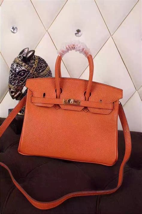 fake orange hermes bag